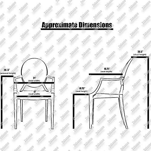 Clear Plastic Dining Chairs Set of 2 L7443