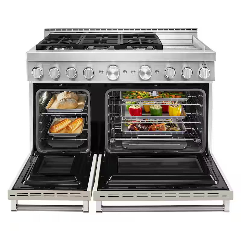 6.3 cu. ft. Smart Double Oven Gas Range with Griddle K56324