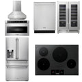 30 Induction Cooktop, Range Hood, Microwave, Refrigerator, Dishwasher, Wine Cooler M5742
