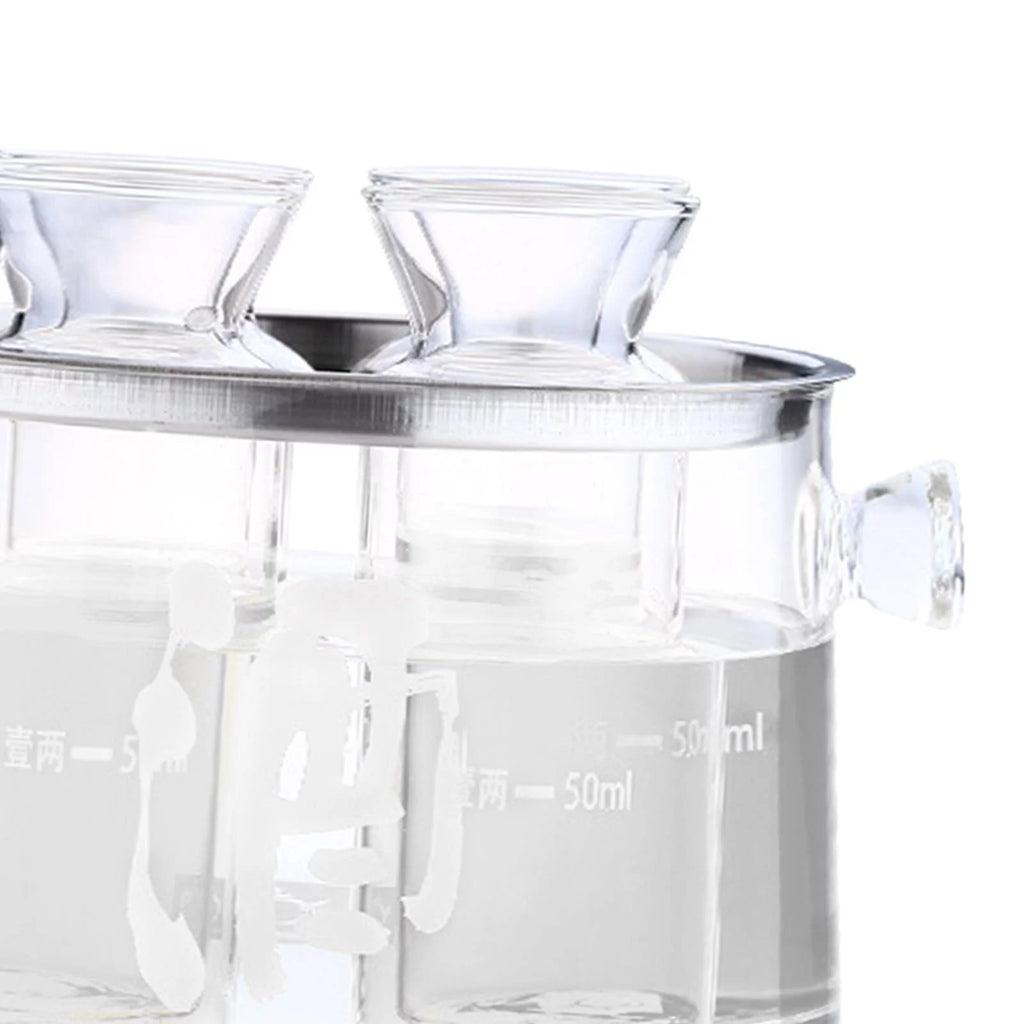 Glass Sake Decanter Bottle 16cmx14.5cmx11.6cm I820912