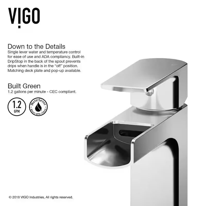 Single Handle Bathroom Vessel Faucet in Chrome D673