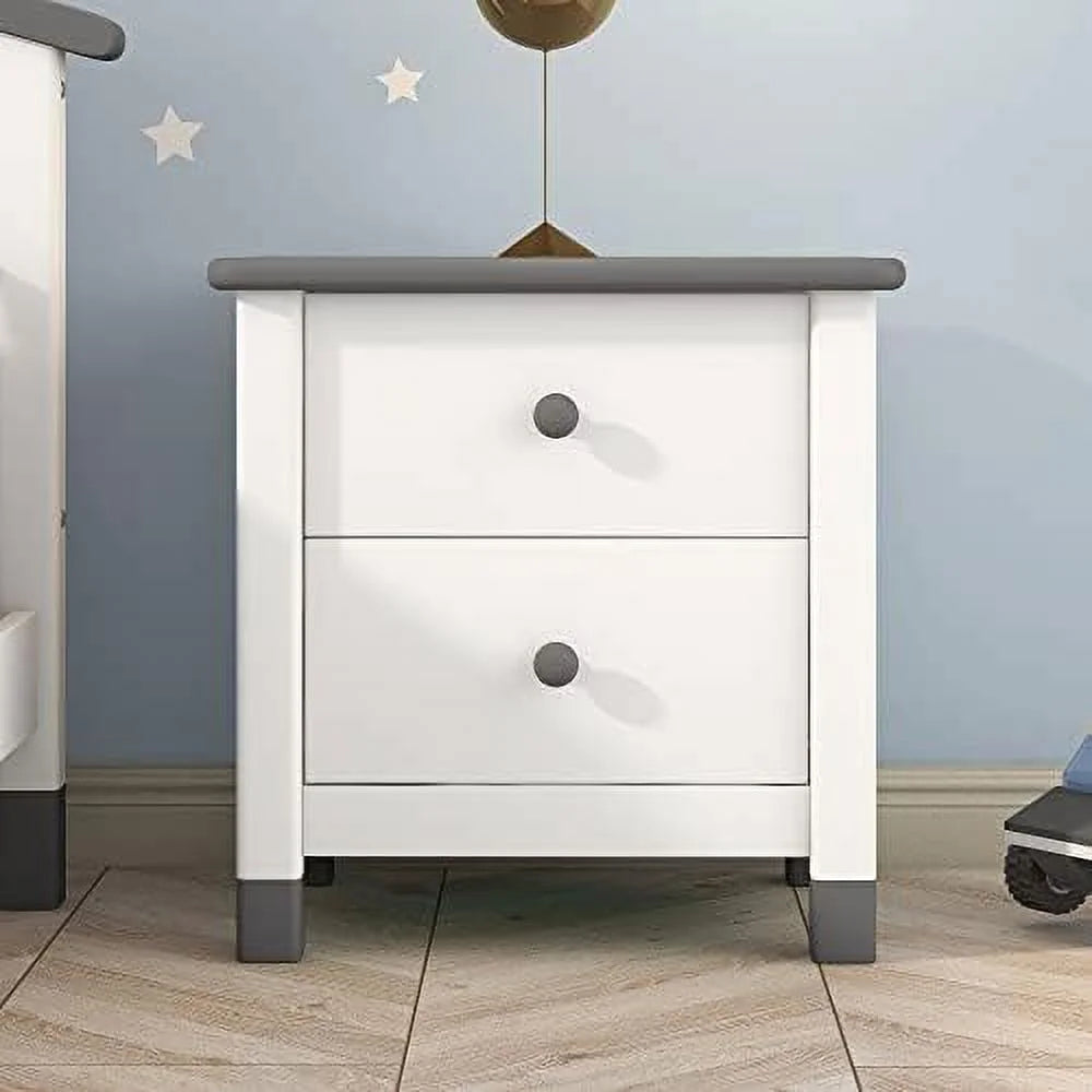 Pink Velvet 2 Drawer Nightstand L826