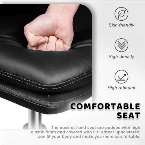 Armless High-Back Wide Seat Office Desk Chair D494525