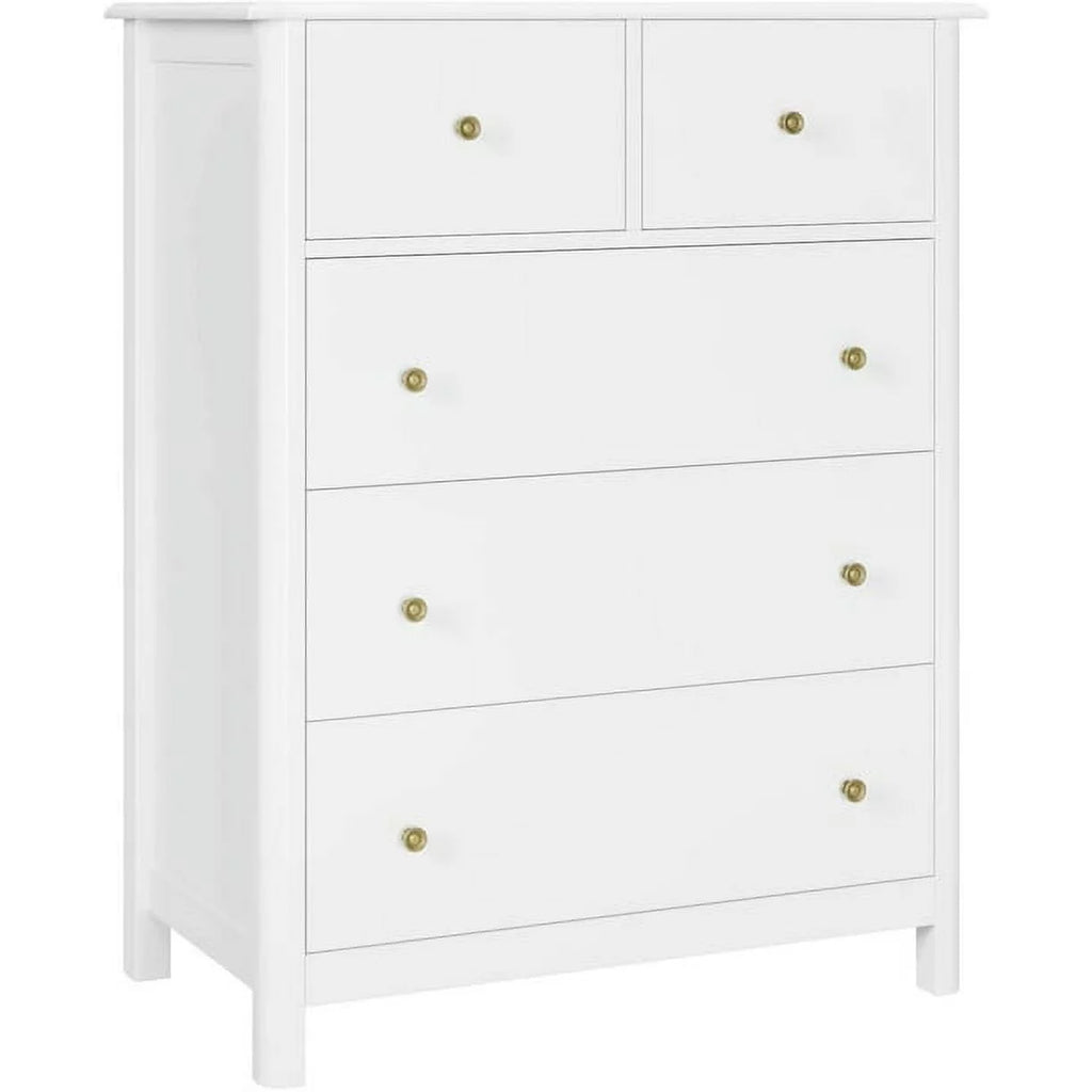 White 5 Drawer Kids Dresser S9967