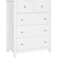 White 5 Drawer Kids Dresser S9967