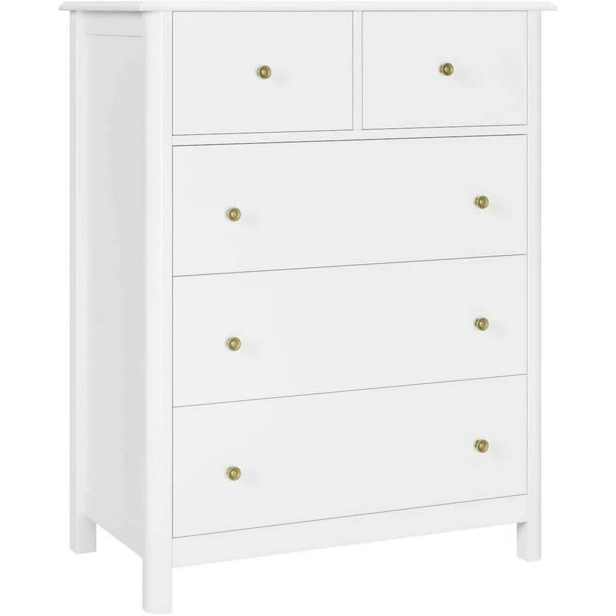 White 5 Drawer Kids Dresser S9967