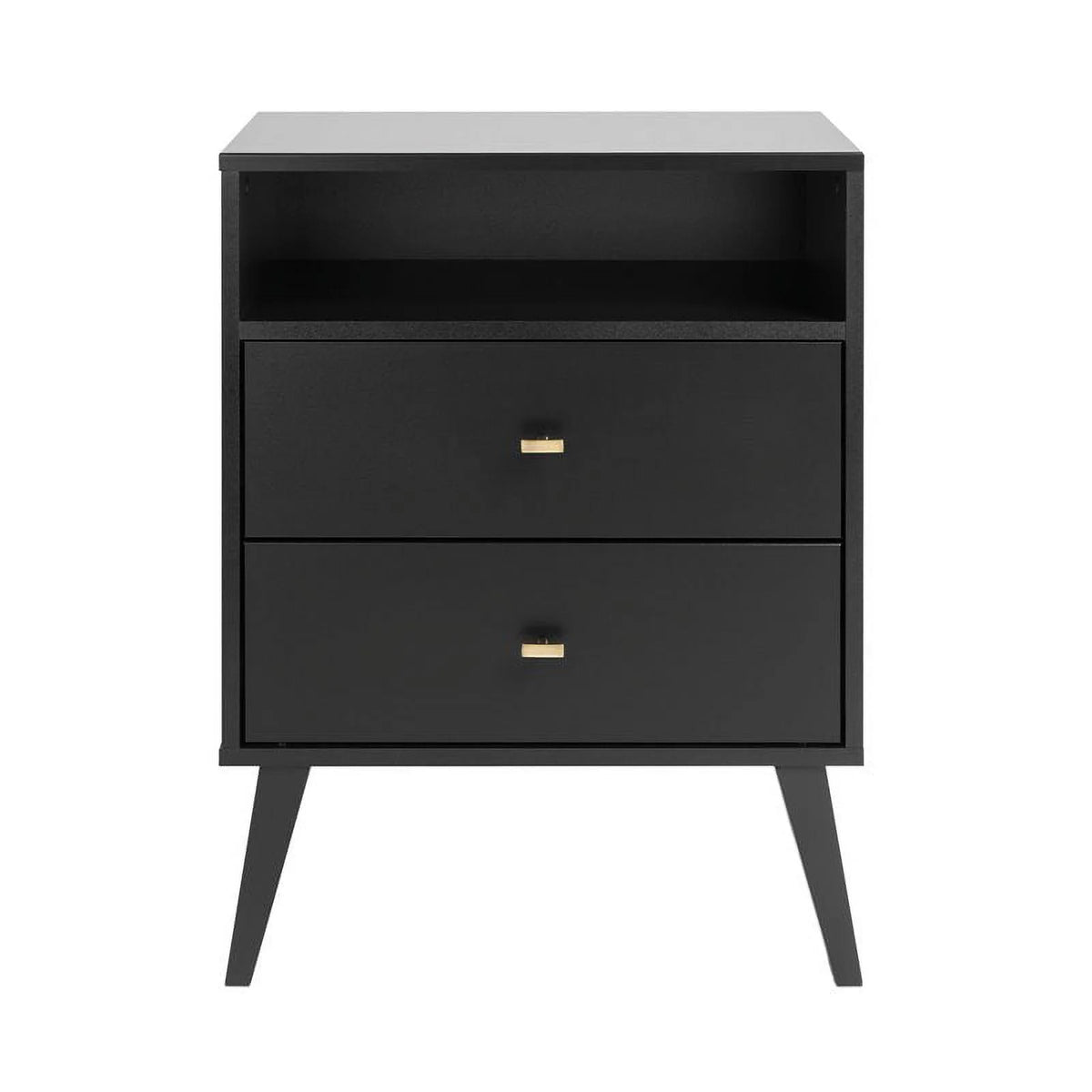 Black 2 Drawer Tall Nightstand M627032