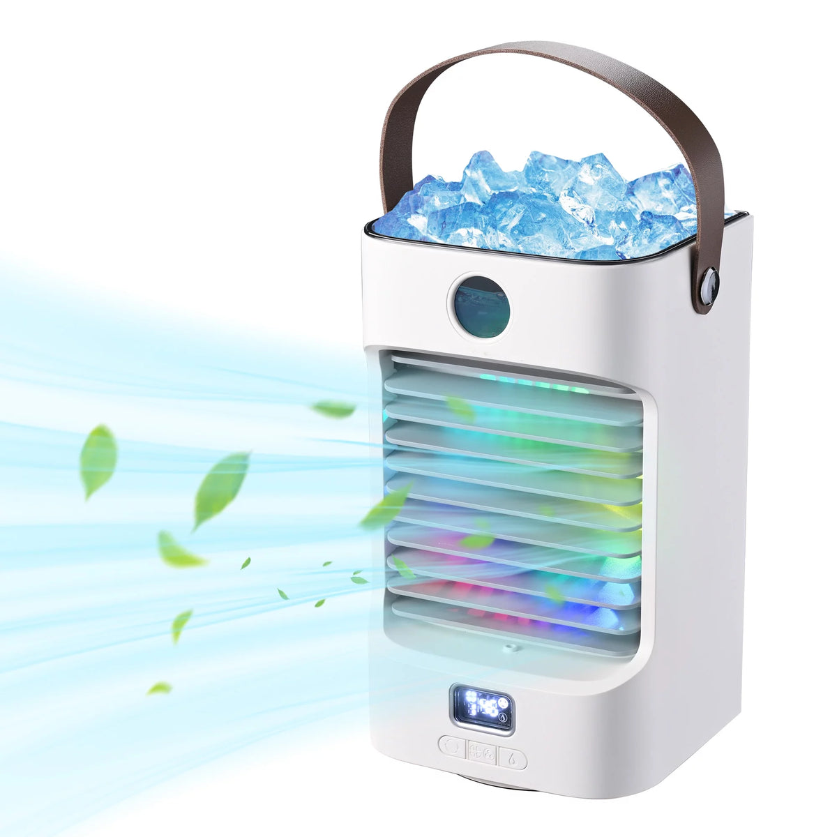 Portable Tabletop Air Cooler Fan with LED Light D966