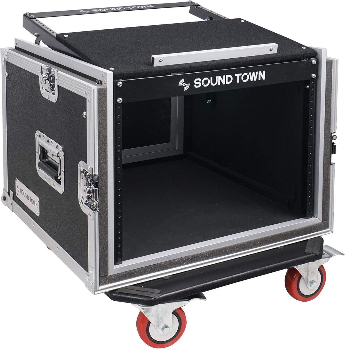 10U ATA Rack Case with 11U Slant Mixer Top and Casters R36732