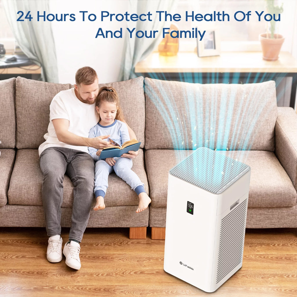 Large Room Air Purifier H13 True HEPA 4555 Sq.Ft Coverage 24dB Low Noise Smart Air Purifier H3052