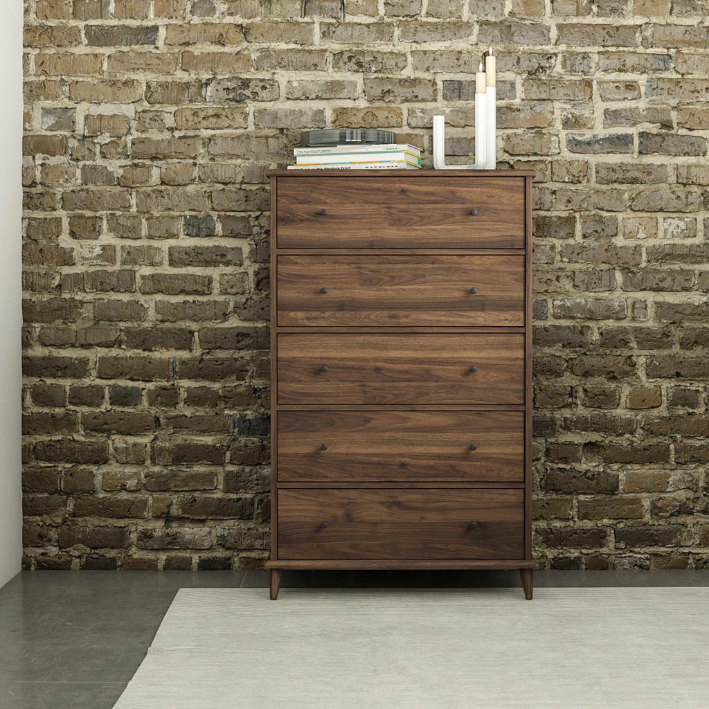 Ivory Oak 5-Drawer Dresser W267