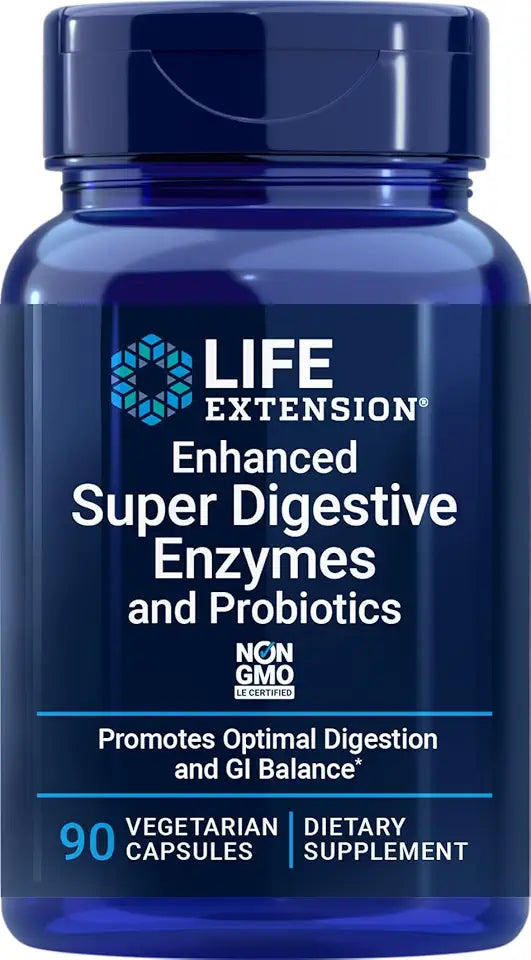 90 Vegetarian Capsules Digestive Enzymes and Probiotics K530222