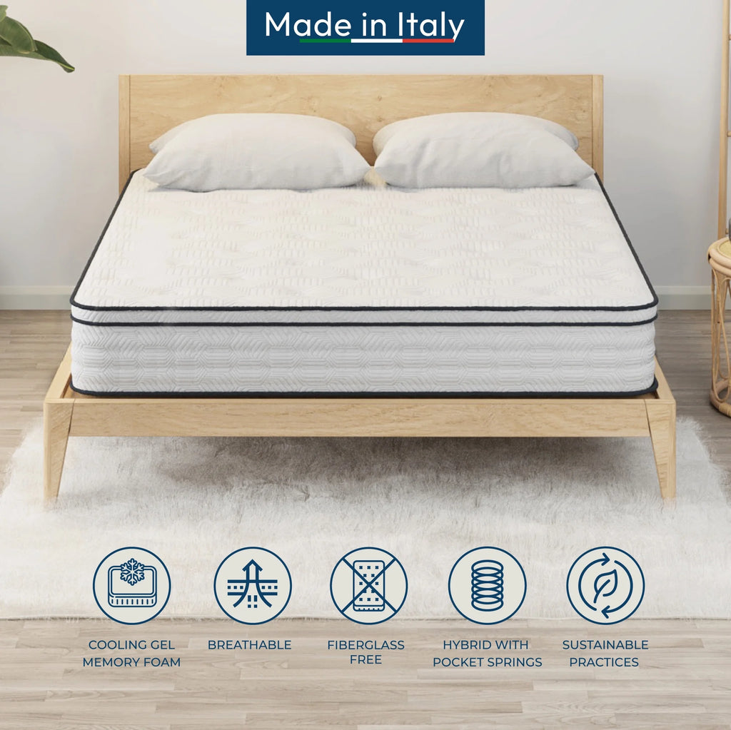 12 Full Hybrid Pocket Spring Comfort Foam Medium Mattress W428
