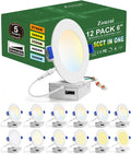 12 Pack 6 Inch Ultra-Thin LED Recessed Ceiling Light M3534
