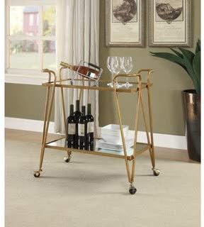 Gold Mid-Century Bar Cart E845