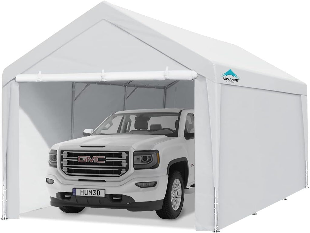 Adjustable 10x20 ft Heavy Duty Carport Canopy with Sidewalls J2918