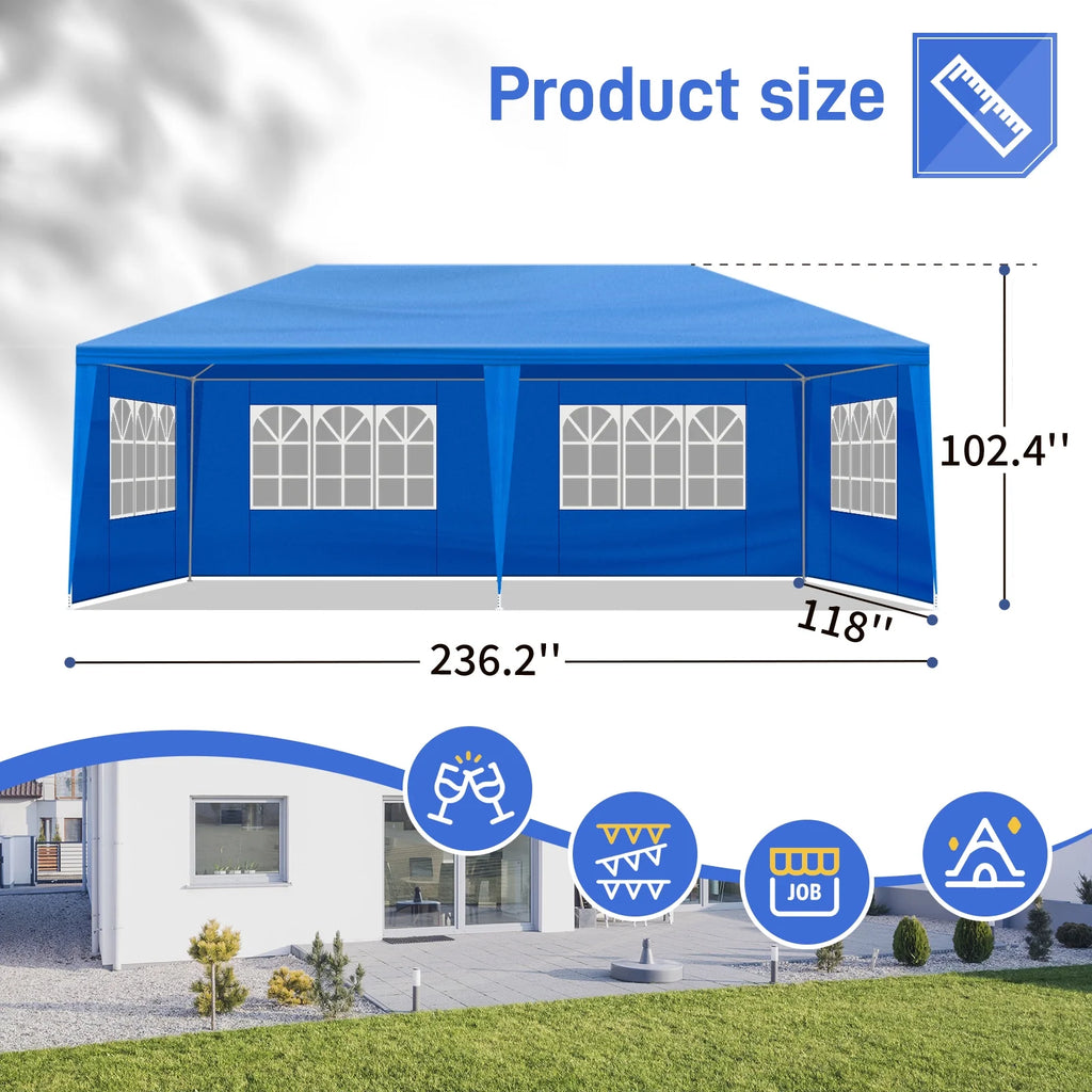 10x20ft White Party Tent Canopy P165