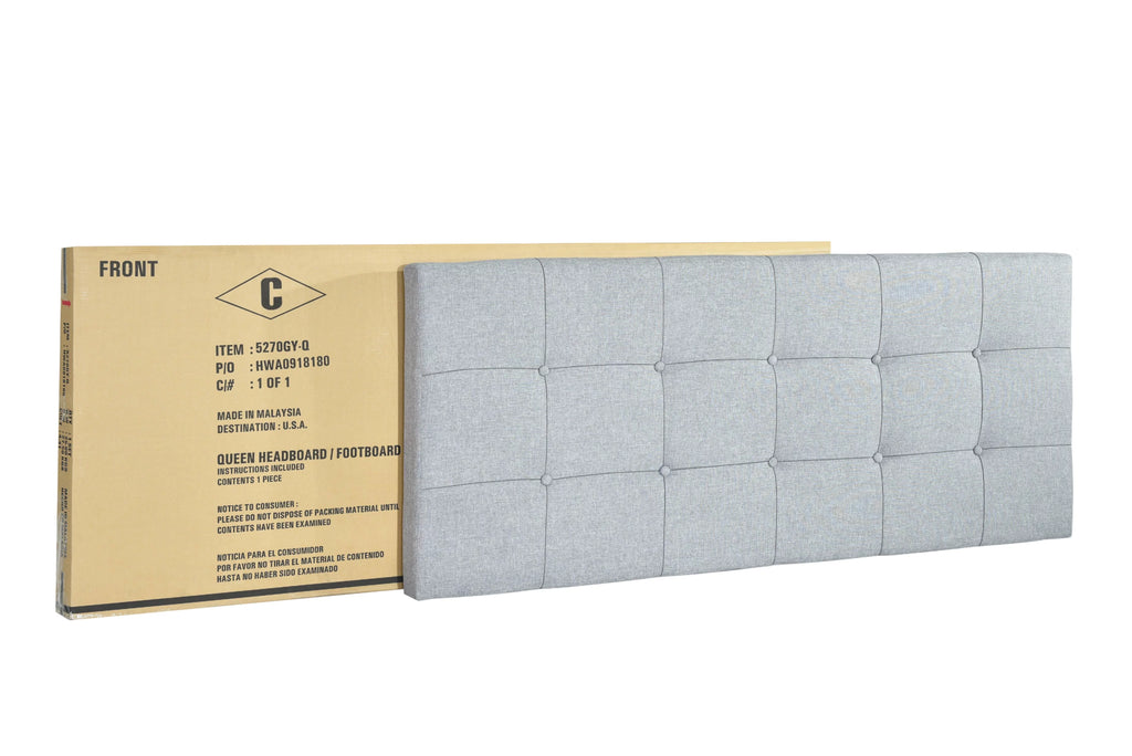 Gray Queen Panel Bed A7359