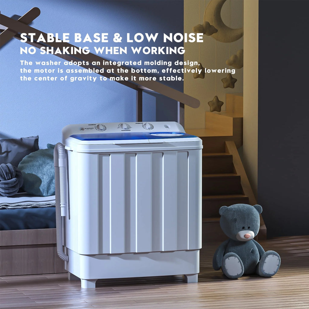 Portable 28lbs Twin Tub Compact Semi-Automatic Washer Spinner Combo Y11879