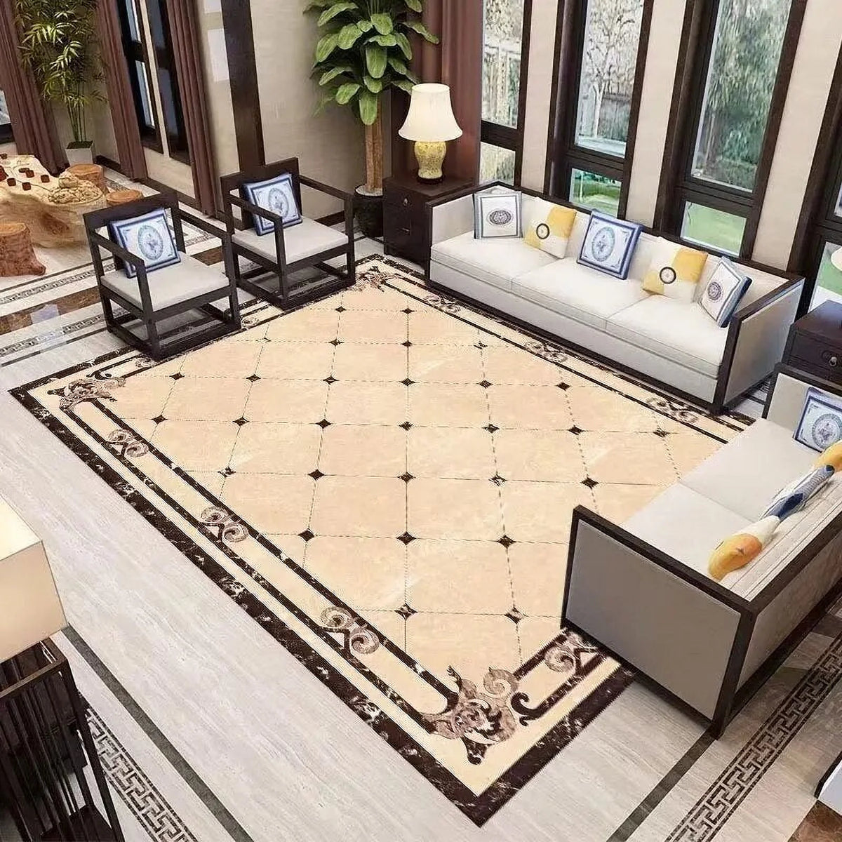Living Room Carpet 160x230cm Soft Washable Area Rug N64422
