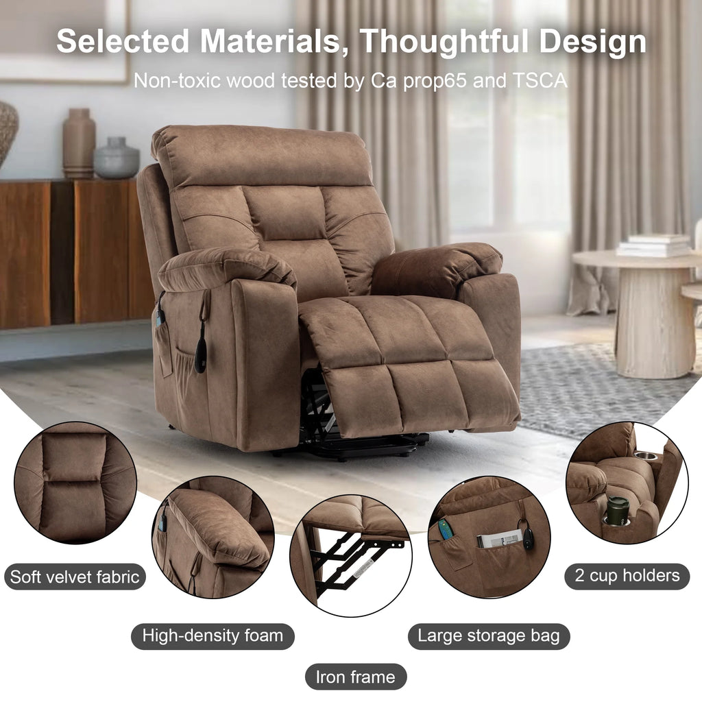 Power Lift Recliner Chair with Heat and Massage P6414