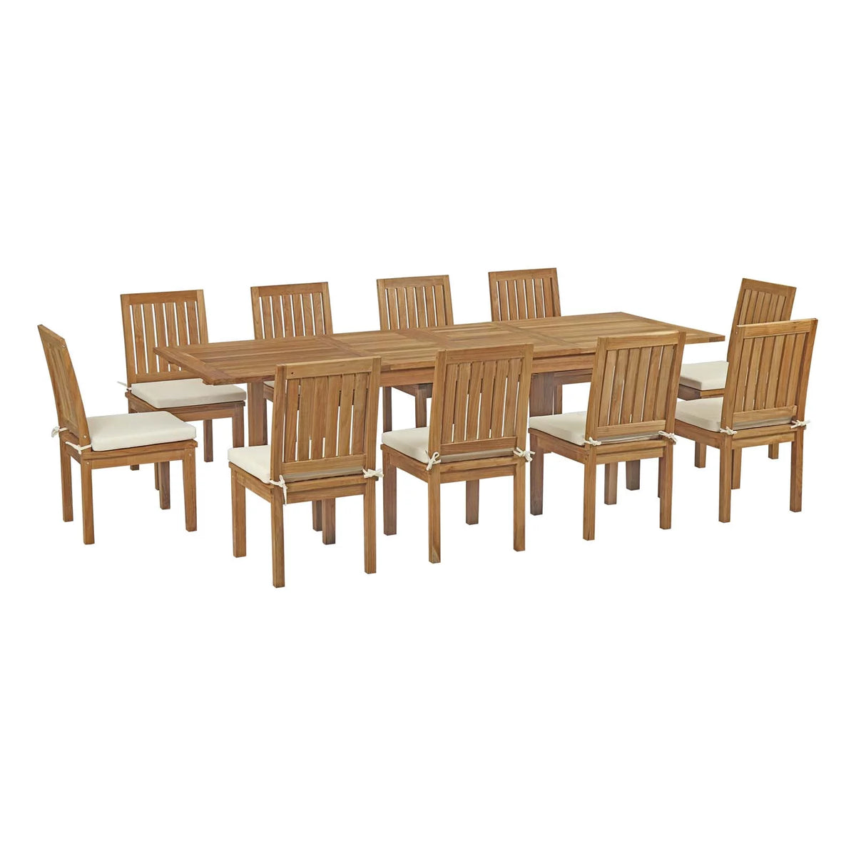 11 Piece Outdoor Patio Teak Dining Set M1892