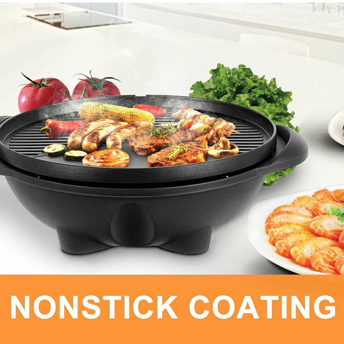 1350W Non-stick Electric BBQ Grill C581