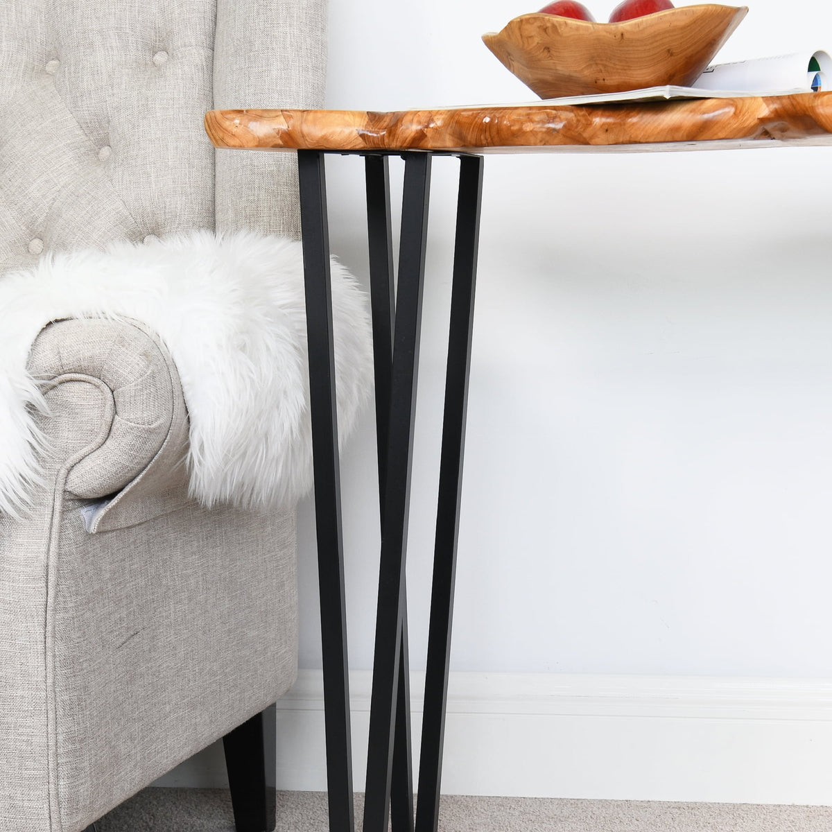 Cedar Wood Console Table Y931