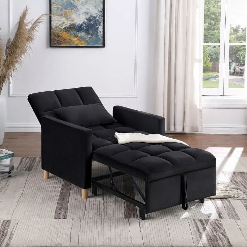 Convertible Sleeper Sofa Chair Bed with Pillow L940