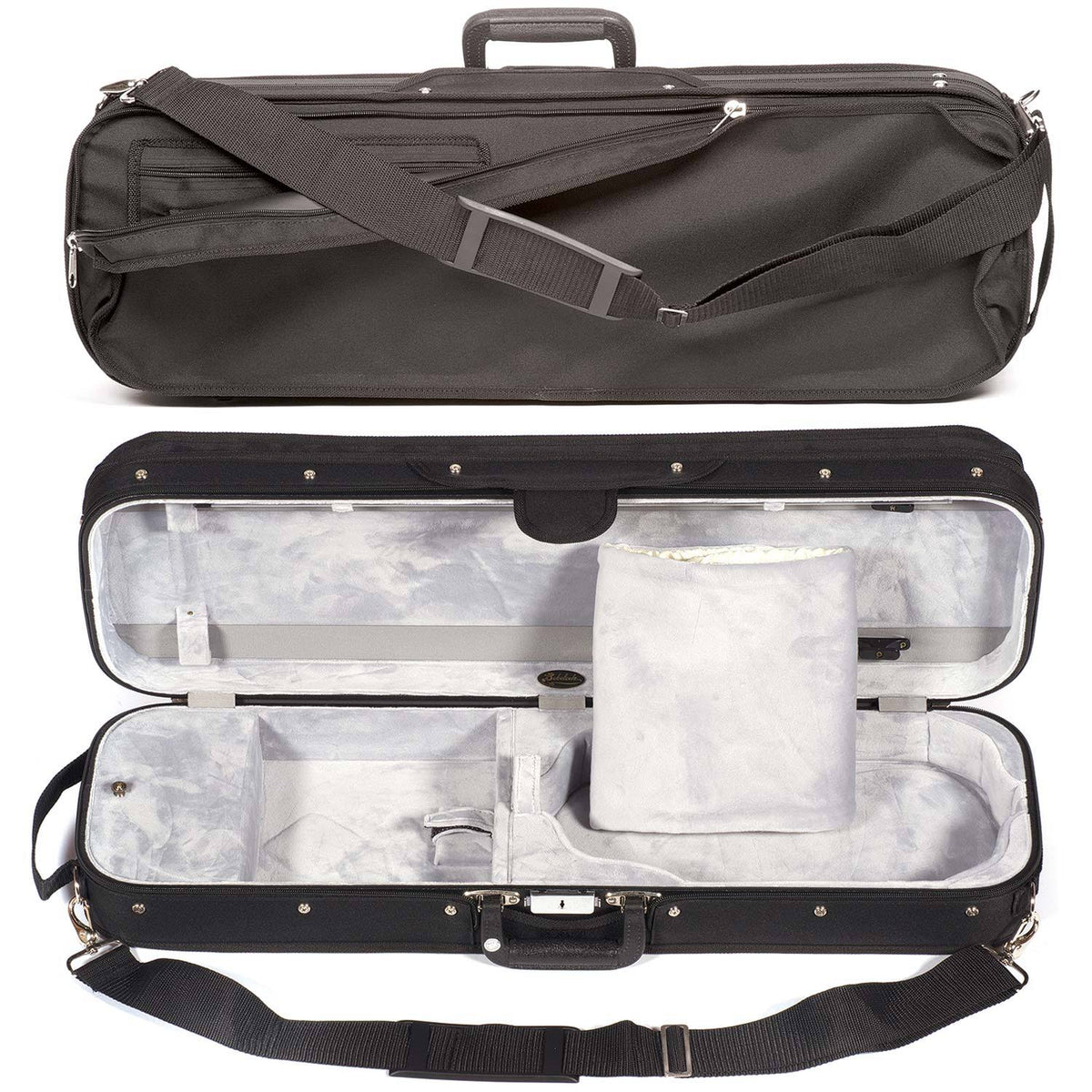 4 Violin Case with Gray Velour Interior F532482
