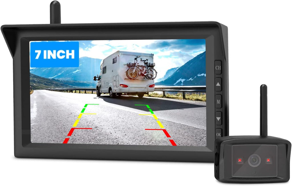 Wireless Backup Camera with 7-Inch Split Screen Monitor H960