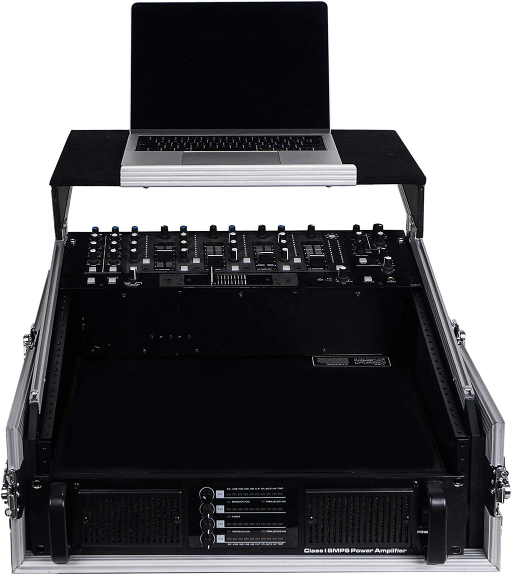 4U PA DJ Pro Audio Rack Case with 13U Slant Mixer Top O264549