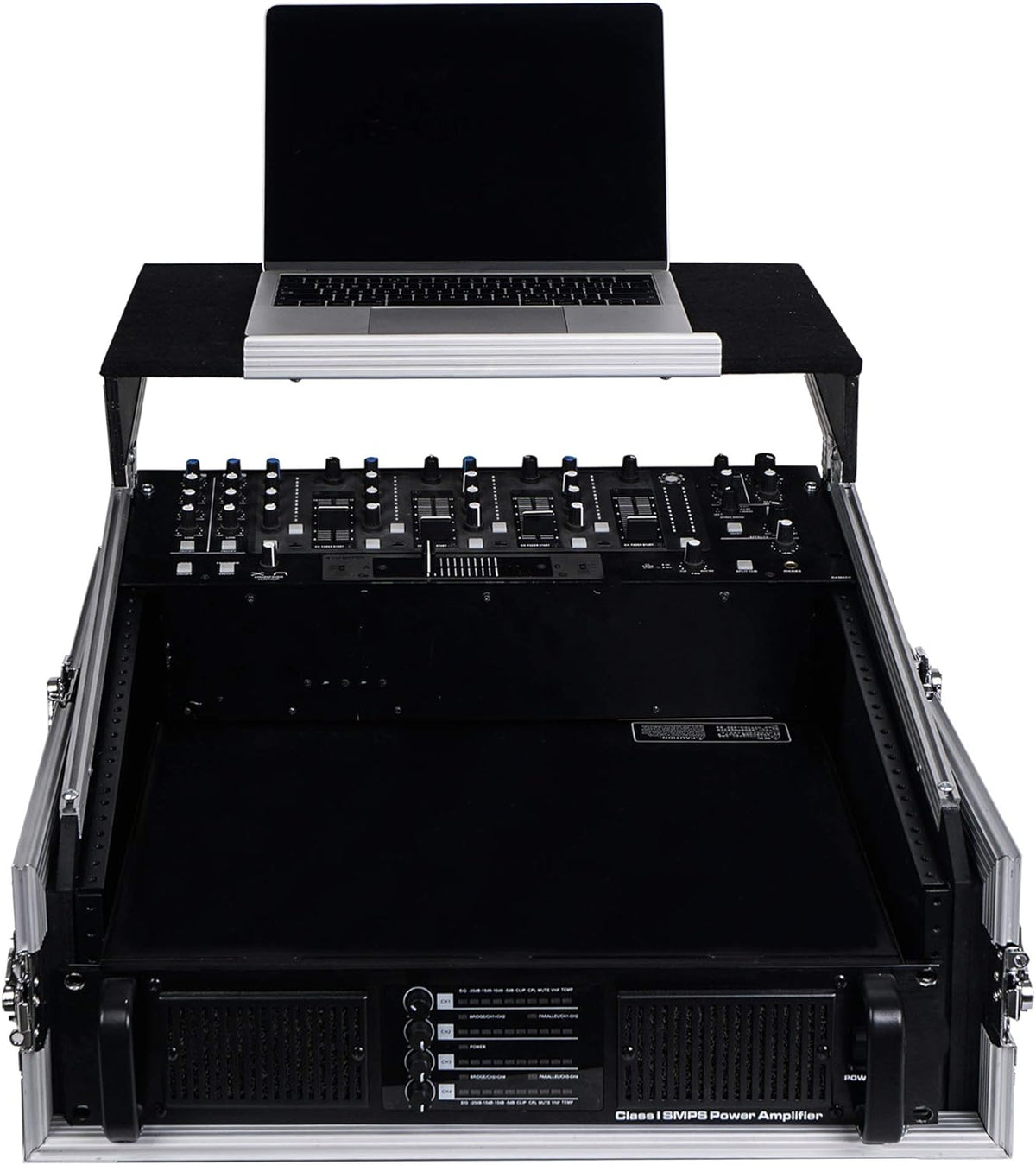 4U PA DJ Pro Audio Rack Case with 13U Slant Mixer Top O264549