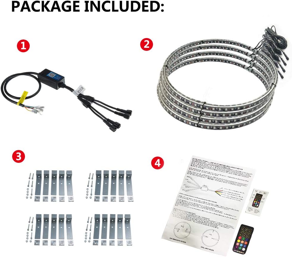 15.5 inch Double Row Wheel Ring Light Kit with Turn Signal R45488