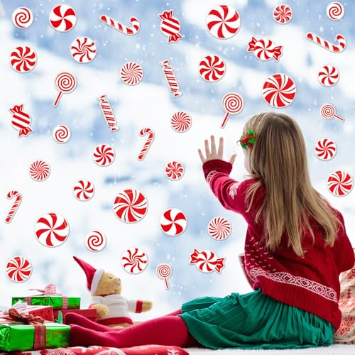 30 Pcs Reusable Snowflake Window Gel Clings G4742