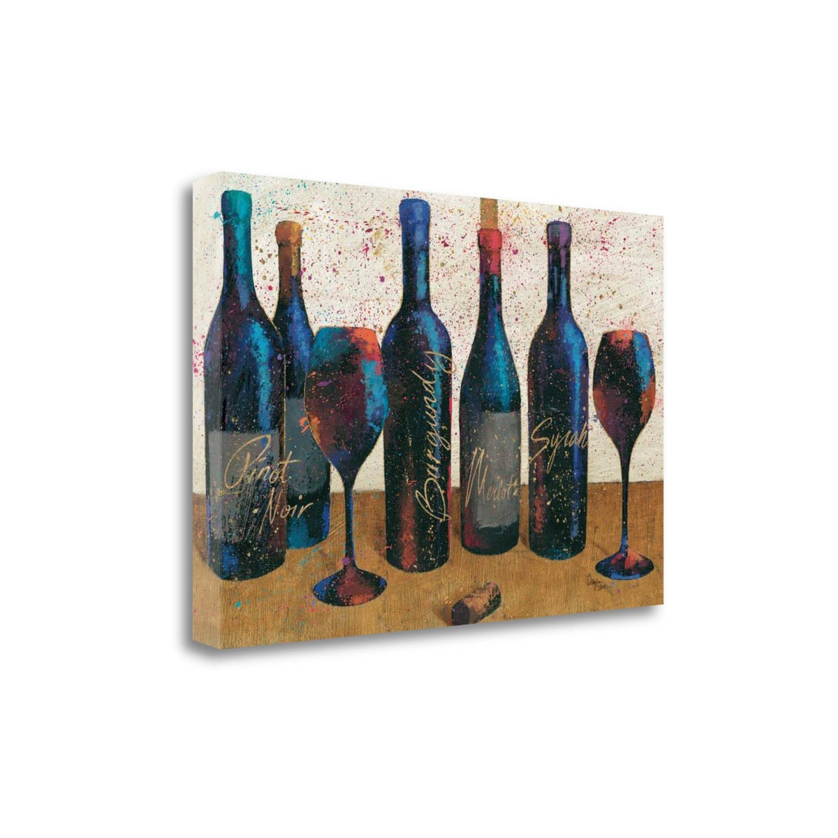 Wine Splash Light Giclee Print on Wrap Canvas 34x23x22 Z3358