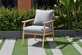 Teak Patio Armchair With Olefin Cushion M7200