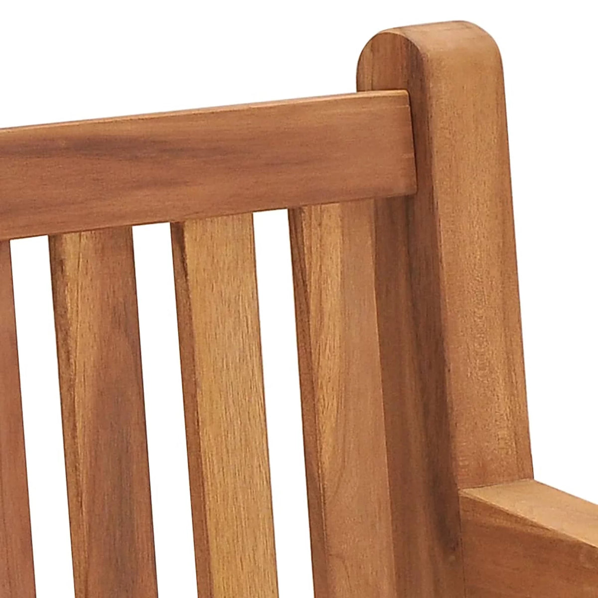 Teak Wood Garden Bench with Armrest A16989