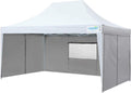 10x15 Pop Up Canopy Tent with Sidewalls and Wheeled Carry Bag Y34777