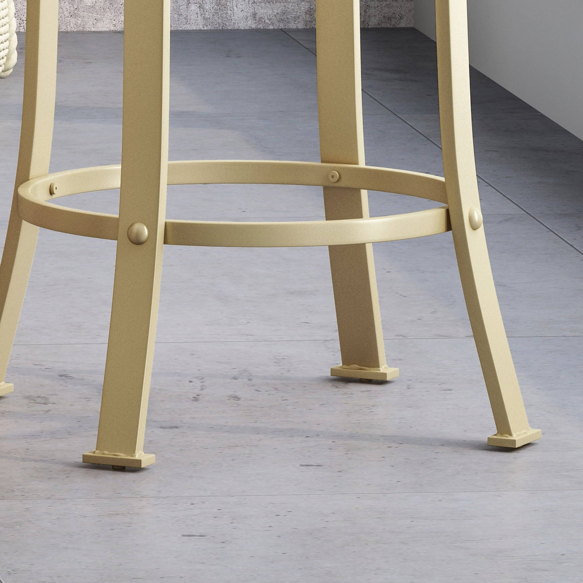 Blue Gold Swiveling Counter Stool Set of 2 E832