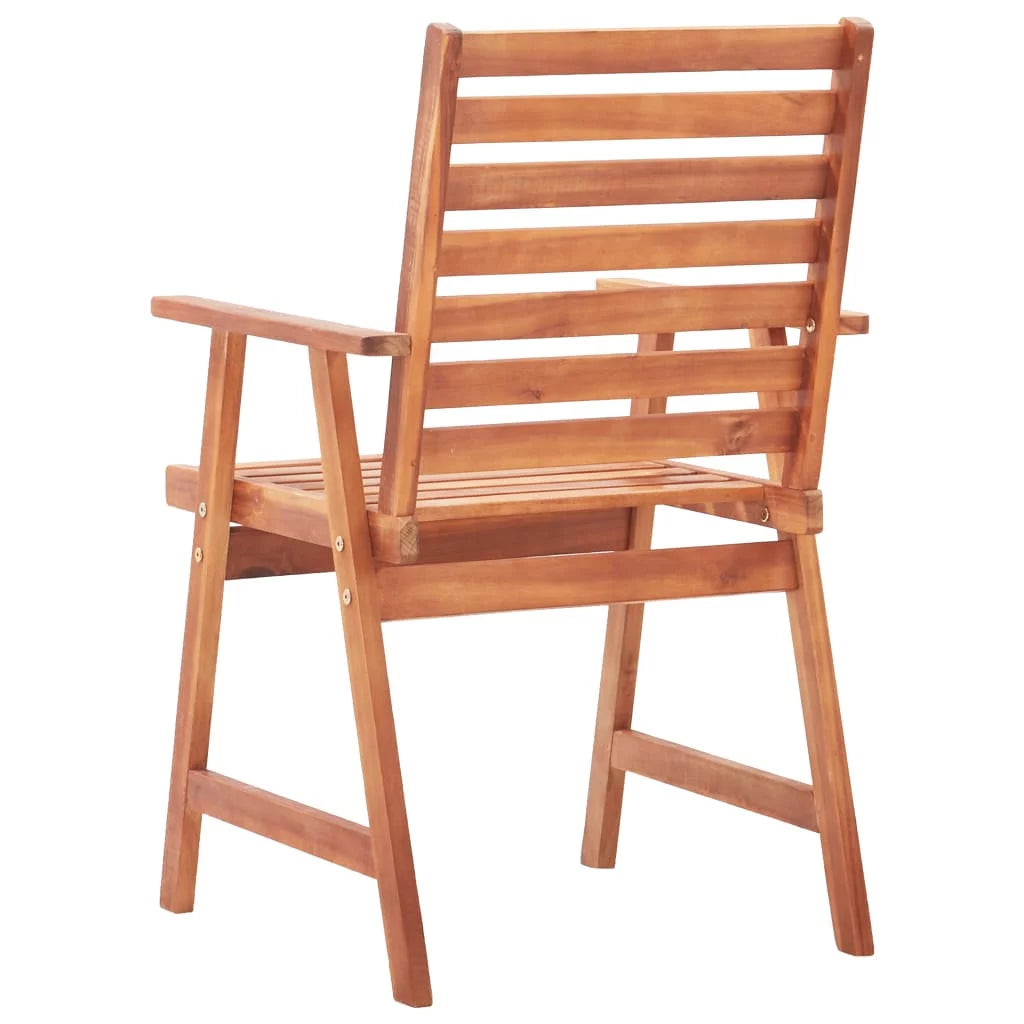 3 pcs Acacia Wood Patio Dining Chairs with Cushions Y2250