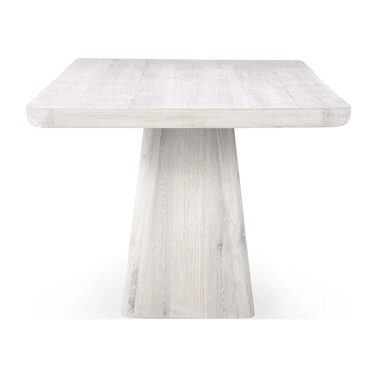 Whitewash Oak Wood Pedestal Dining Table K10747