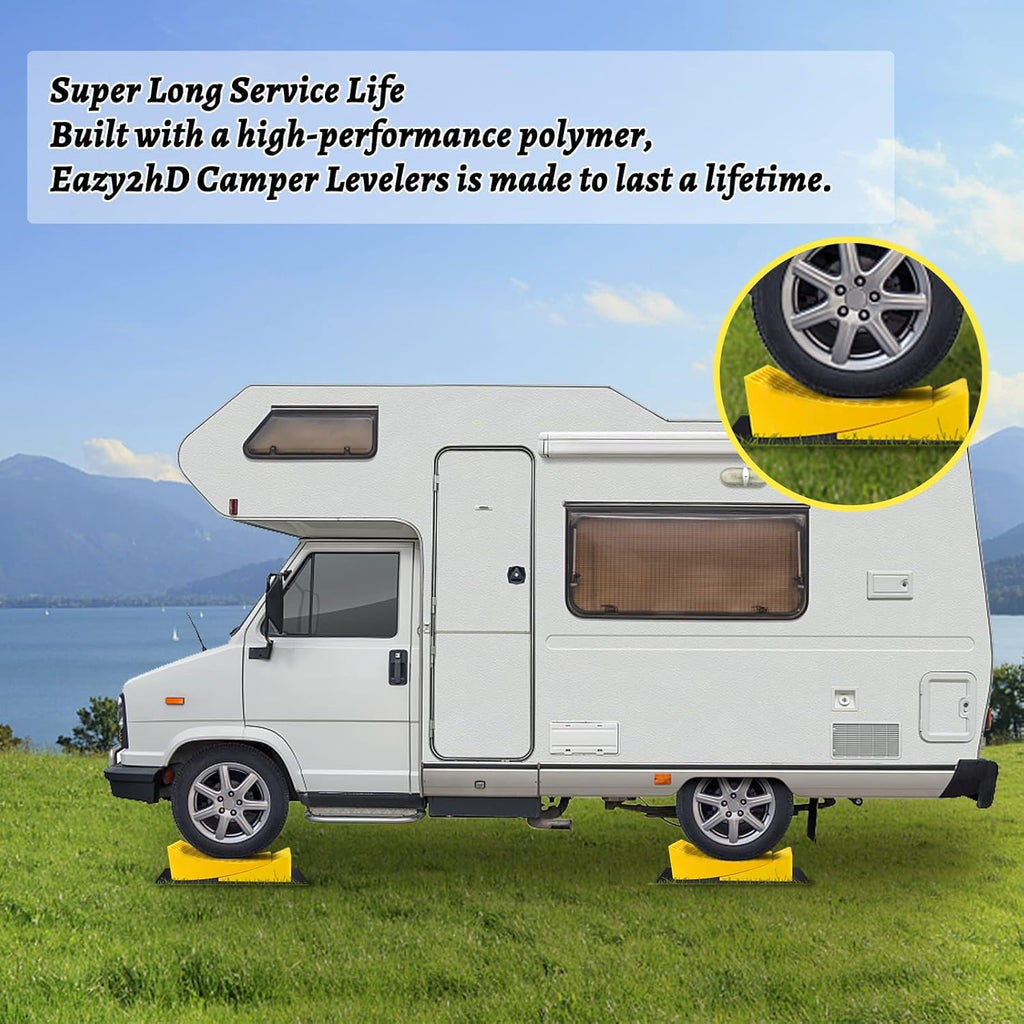 2 Pack Camper Leveler with Chocks and Rubber Grip Mats E933482