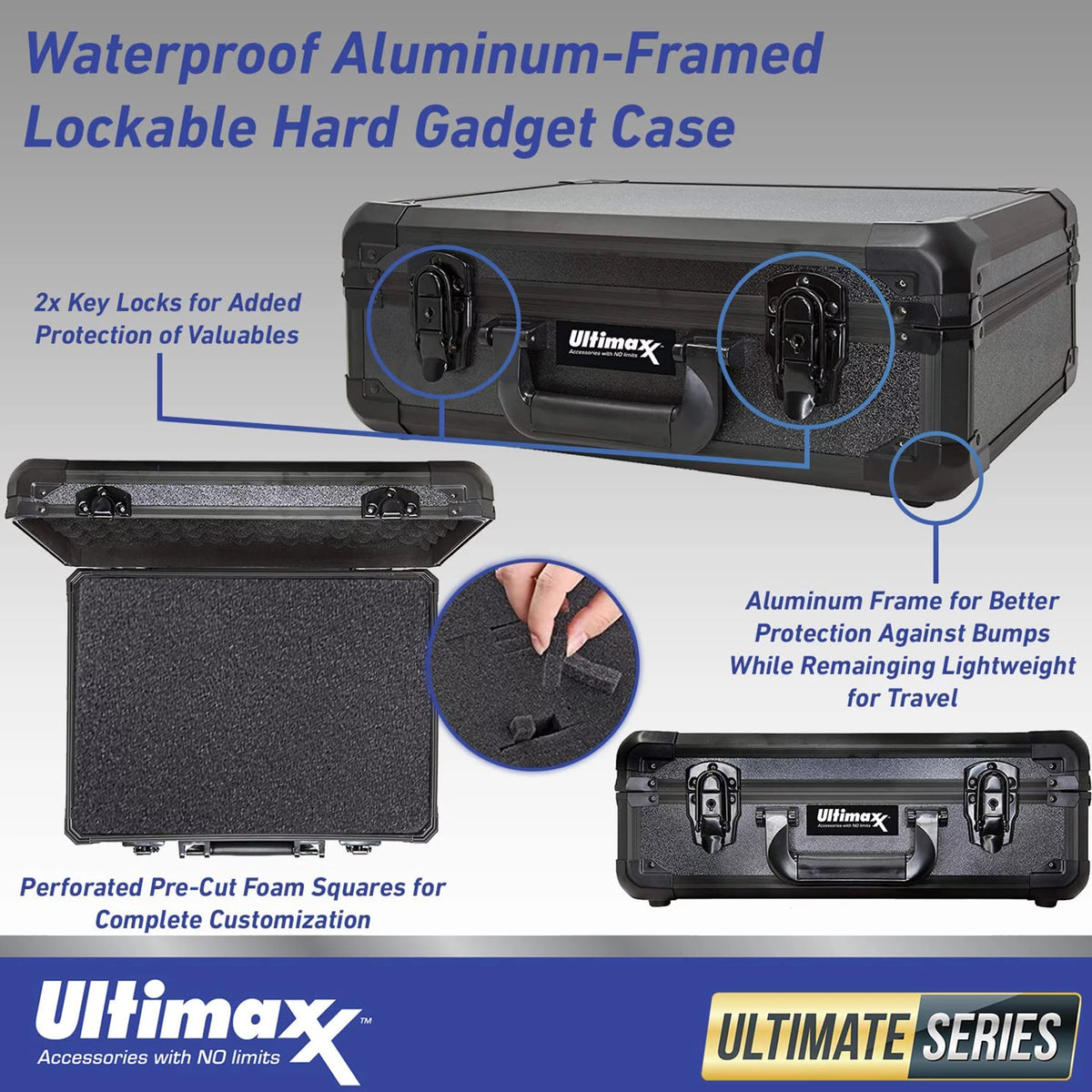 Waterproof Lockable Hard Case with Pick and Pluck Foam P2438
