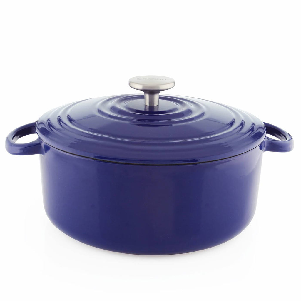 3 qt Round Cast Iron Dutch Oven Cobalt Blue S64096