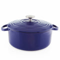 3 qt Round Cast Iron Dutch Oven Cobalt Blue S64096