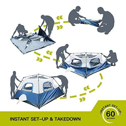 4 Person Water-Proof Pop Up Tent with Carry Bag U616297