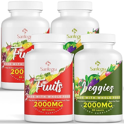2000 MG Fruits and Vegetables Supplements, 240 Tablets I8532