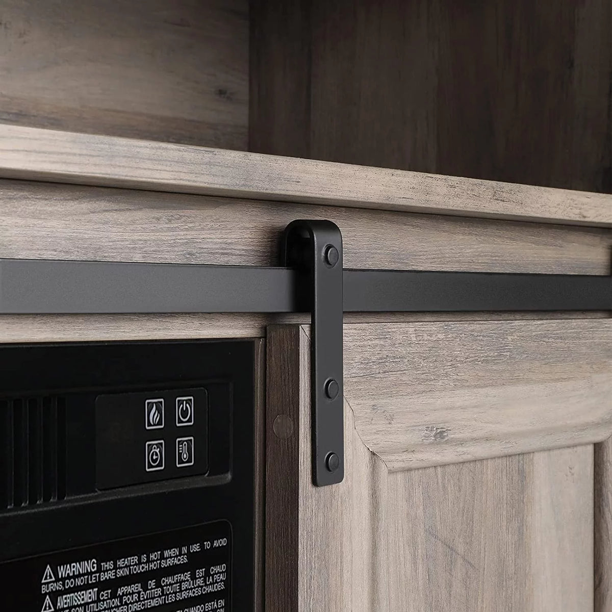 58 TV Stand with Electric Fireplace, Gray M30746