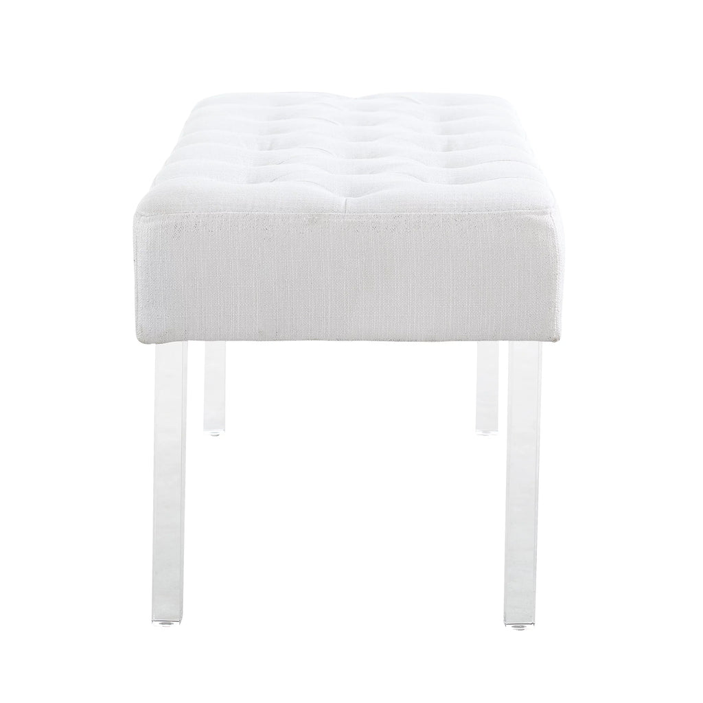 Tufted Bench with Acrylic Legs C76334